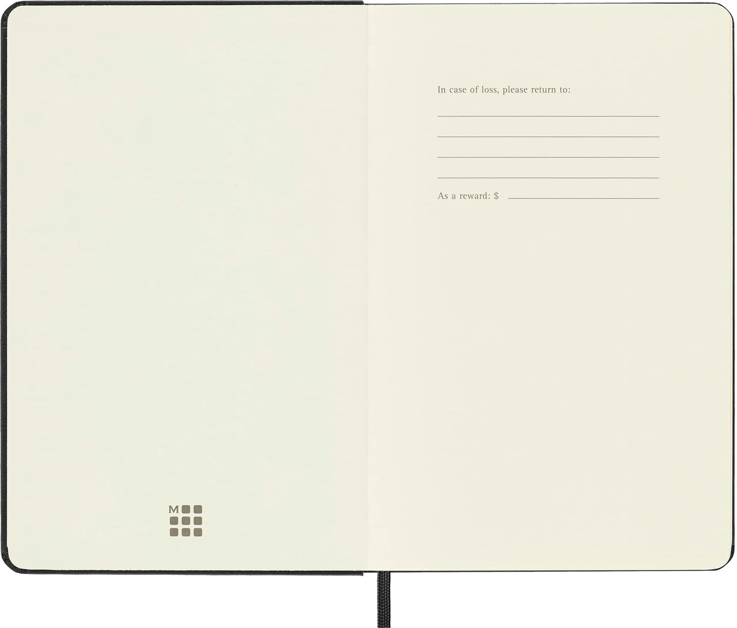 Moleskine Notebook, Medium, Plain, Black, Hard Cover (4.5 x 7)
