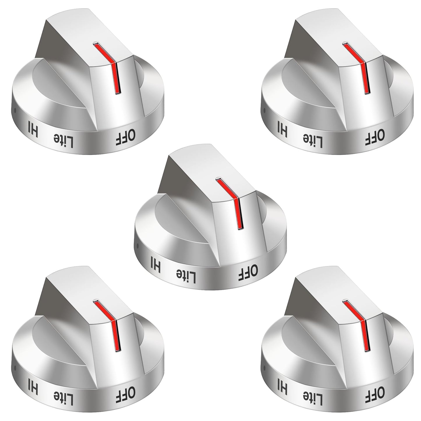 DG94-03500A/Z for Samsung Stove Knob Replacement, Fit DG94-03500U DG94-03500A DG94-04396A Gas Range Knobs Replacement for Samsung, Compatible with NX60T8111SS NX60T8311SS NX60T8711SS Etc, 5 Pack