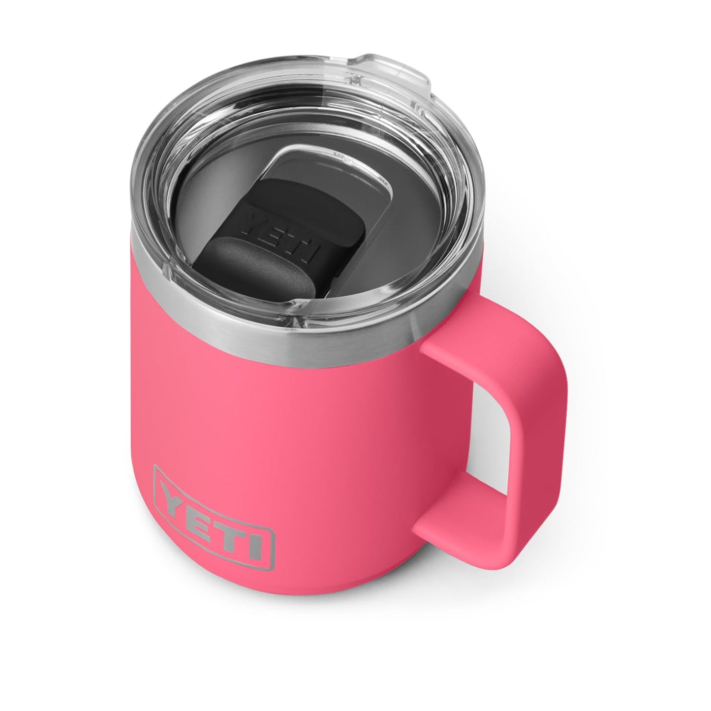 YETI Rambler 10 oz Stackable Mug, Vacuum Insulated, Stainless Steel with MagSlider Lid, Tropical Pink