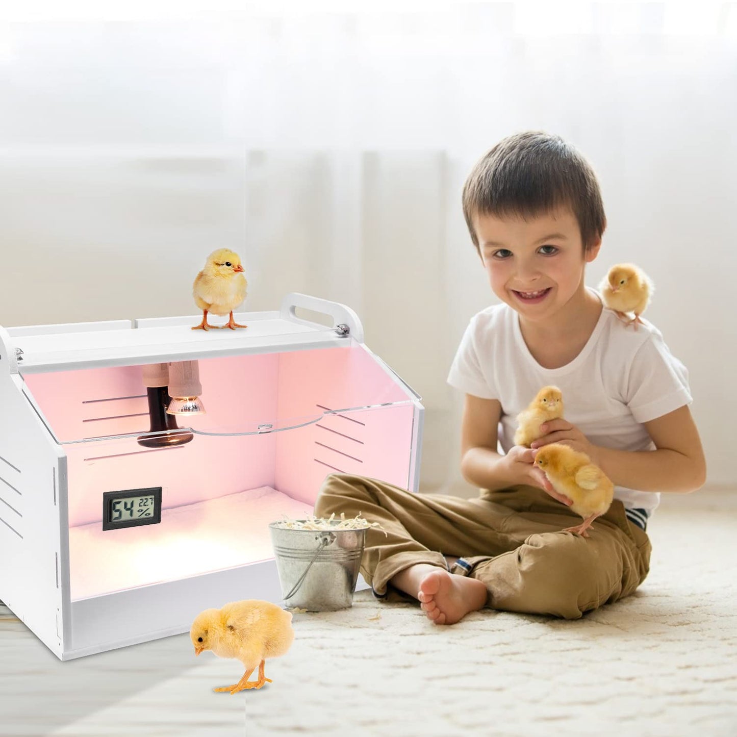 Intelligent Brooder Box 10-15 Newborns Chicks Quail Birds Small Animals Manual Incubators Poultry Heater Breeding Box