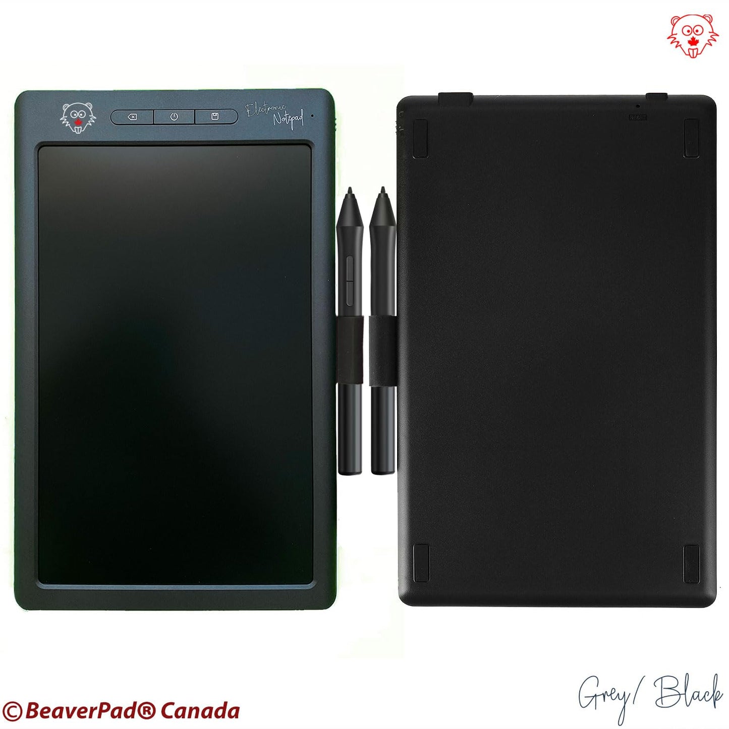 BeaverPadⓇ LCD Writing Pad/Drawing Board (Ewriter) and Graphics Tablet with Memory, Save and Bluetooth Function (Grey)