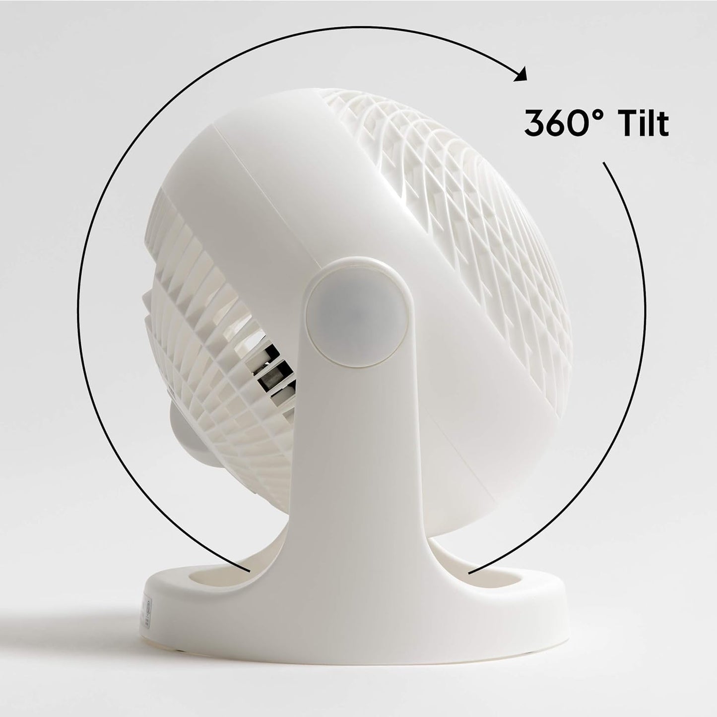 IRIS USA WOOZOO Desk Fan, Oscillating Table Air Circulator, 3 Speeds, 52ft Max Air Distance, 10 Inches, 360° Adjustable Tilt, 30 db Low Noise, Fan for Bedroom, Office, Dorm, Medium, White