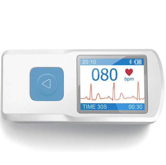 BEC Portable ECG Monitor - Electrocardiograph Monitors in Less Than 30 Seconds, no Need for a Smartphone, All Measurements are Done on Device