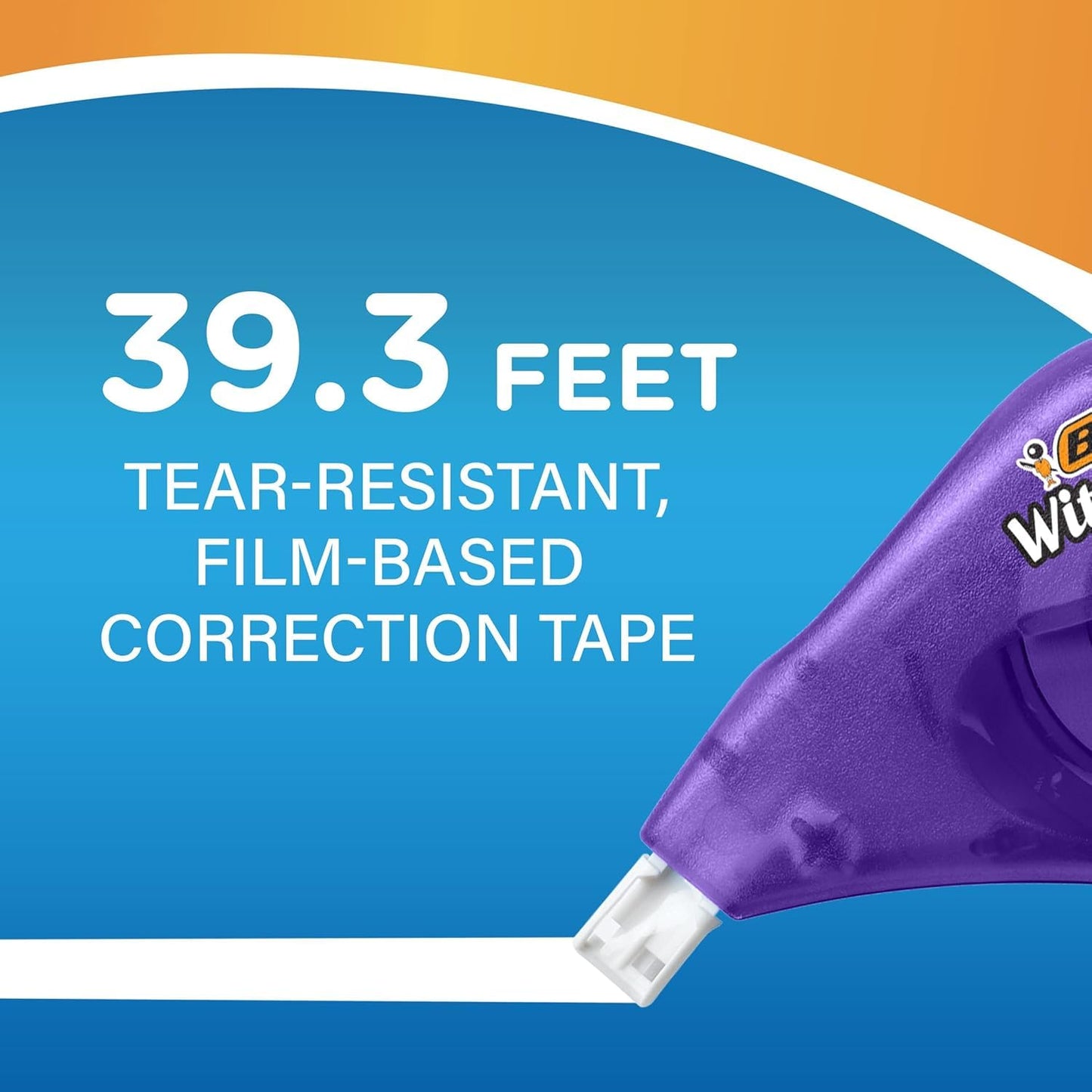 BIC Wite-Out Brand EZ Correct Correction Tape, 39.3 Feet, 18-Count Pack of white Correction Tape, Fast, Clean and Easy to Use Tear-Resistant Tape Office or School Supplies