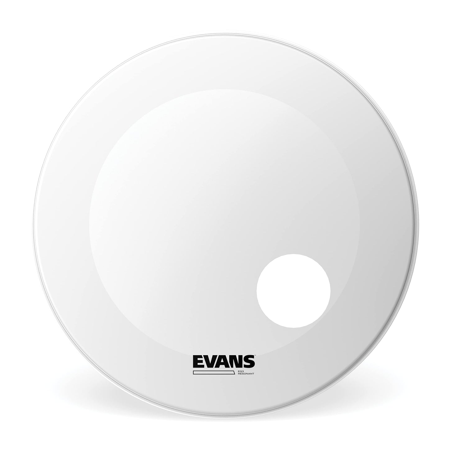 Evans EQ3 Resonant Coated White Bass Drum Head, 22 Inch - BD22RGCW