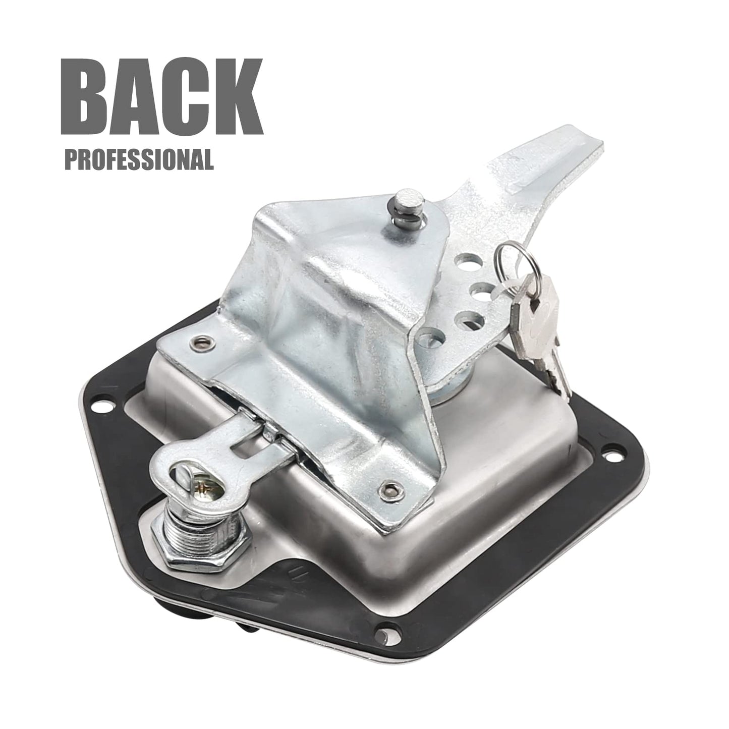Zreneyfex Trailer Door Latch T-Handle Lock Latch Stainless Steel with Gasket and Keys for RV Camper Truck Toolbox (2)