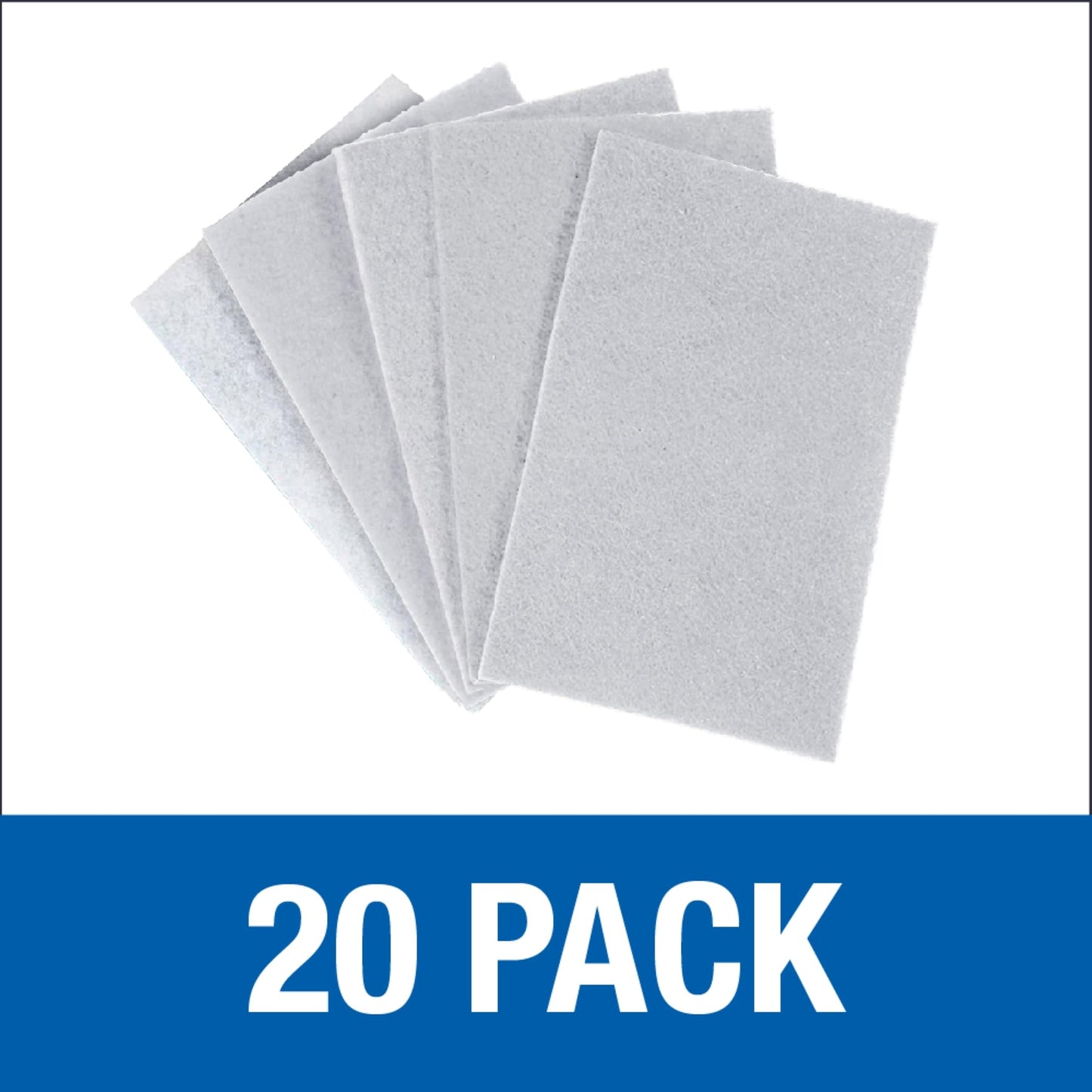 Mercer Abrasives 285WHT - 6"x9" Non-Woven White Hand Pads (20 Pack)