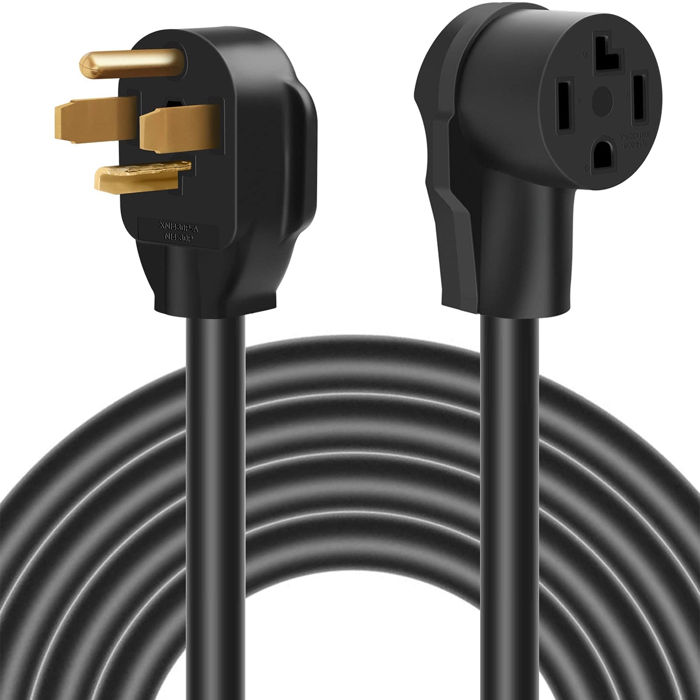 10 FT Dryer Extension Cord 4 Prong Canada, 10 Feet Nema 14-30 Extension Cable for Level 2 EV Charging, 30Amp 14-30P Male to 14-30R Female 125V/250V STW 10 Gauge