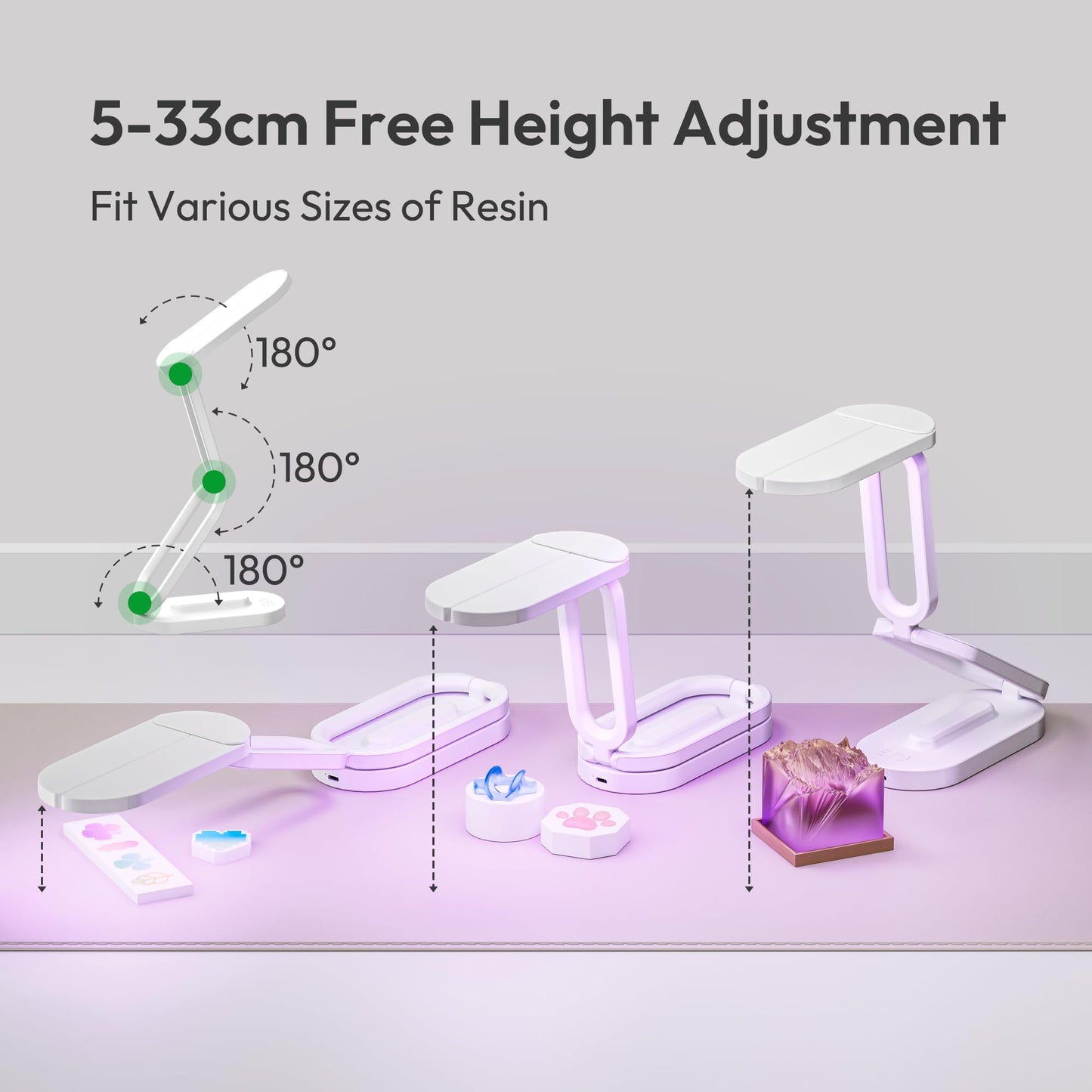 Winartton 1PCS Foldable UV Light for Resin Curing