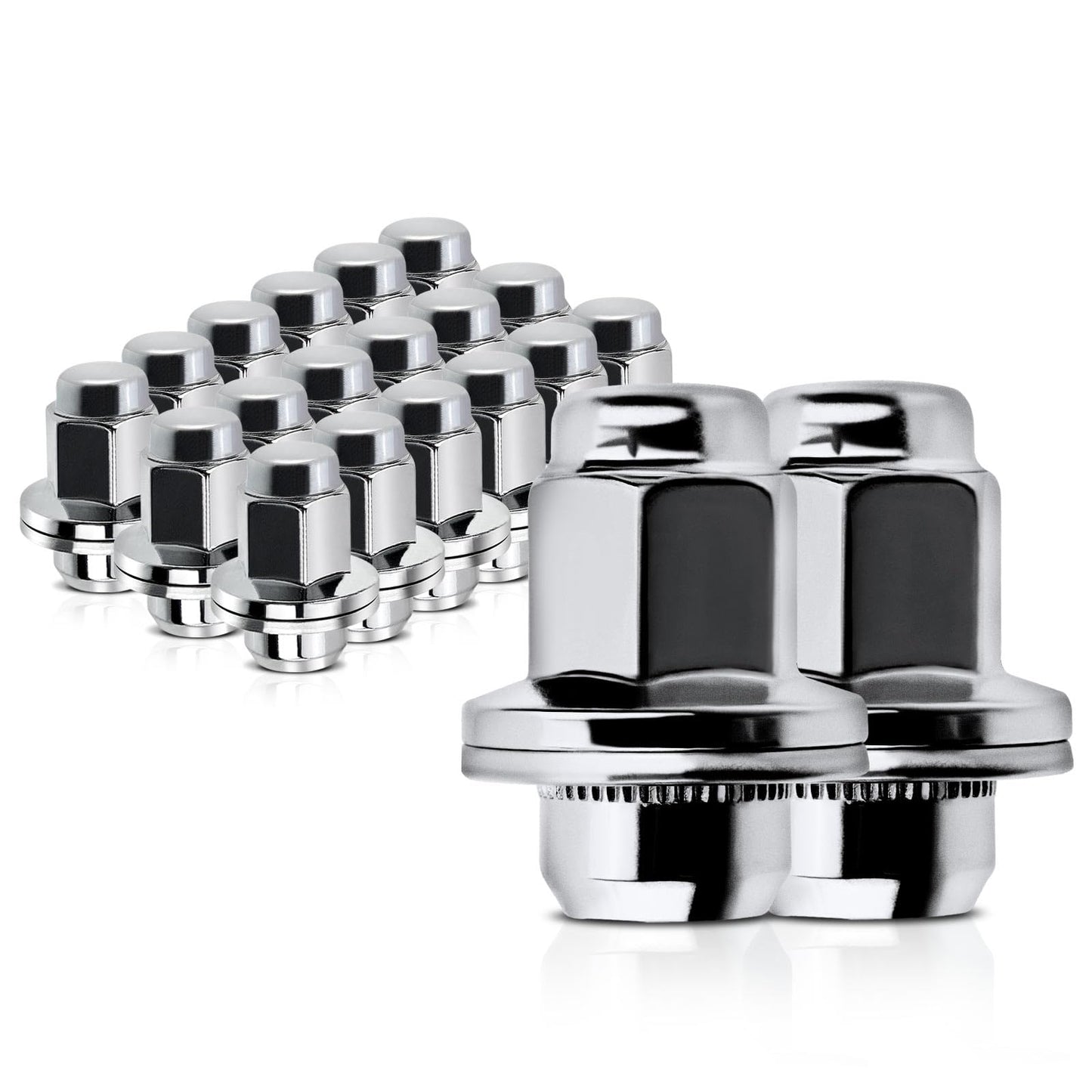 A-Premium M14-1.50 Wheel Lug Nuts Compatible with Toyota Tundra 2007-2021 Sequoia 2008-2021 Land Cruiser Lexus LX470 LX570 Front and Rear 20-PC Set