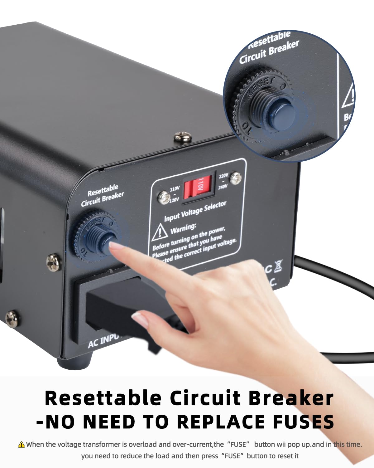LVYUAN Voltage Transformer Converter 500 Watt Step Up/Down Convert from 110-120 Volt to 220-240 Volt and from 220-240 Volt to 110-120 Volt with US Outlet, Universal Outlet, Circuit Breaker