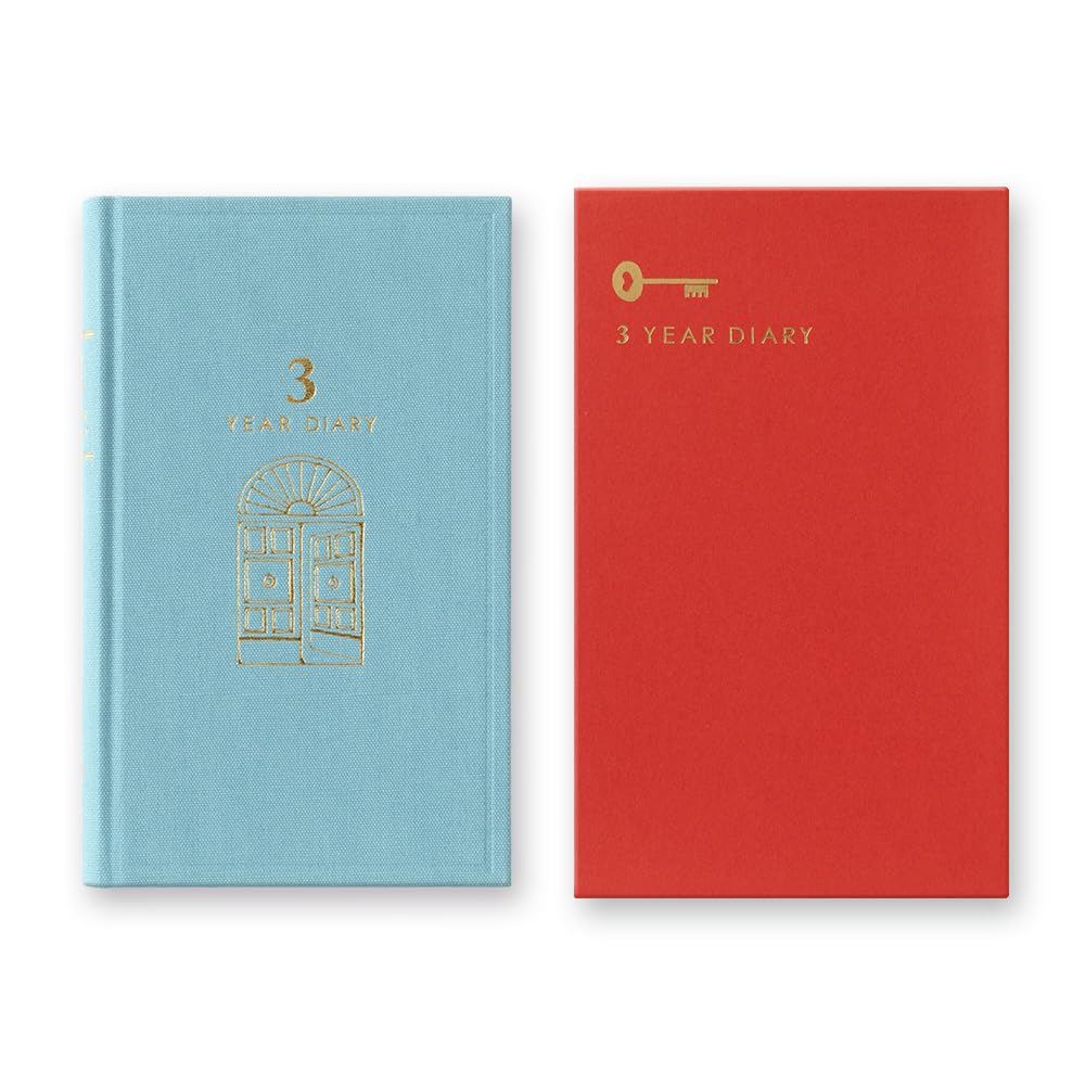 Midori Phil design Three Years Diary/Design Phil Green Diary 3 Years Continuous Use Door Light Blue 12,394,006