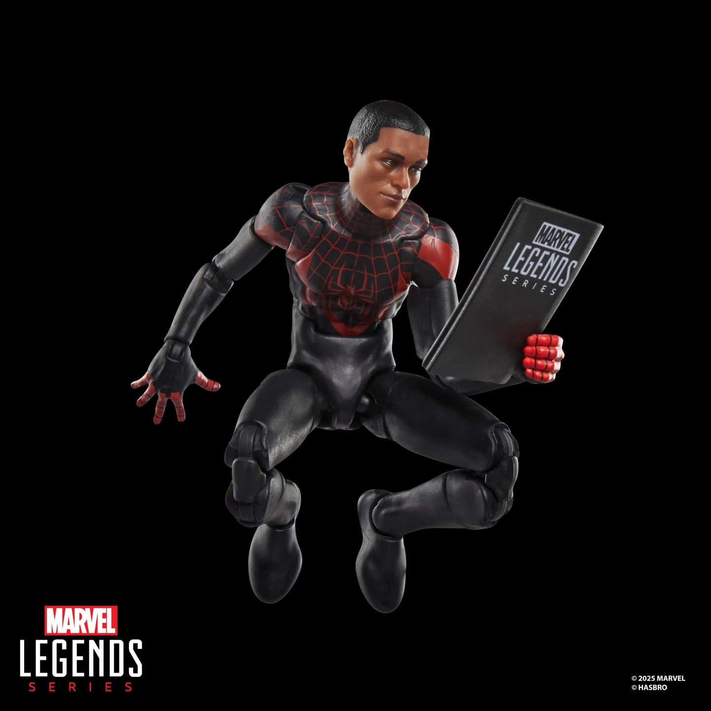 Marvel Legends Series Ultimate Miles Morales, Spider-Man Comics-Inspired Collectible 6-Inch Scale Action Figure with Character-Sized Comic Accessory