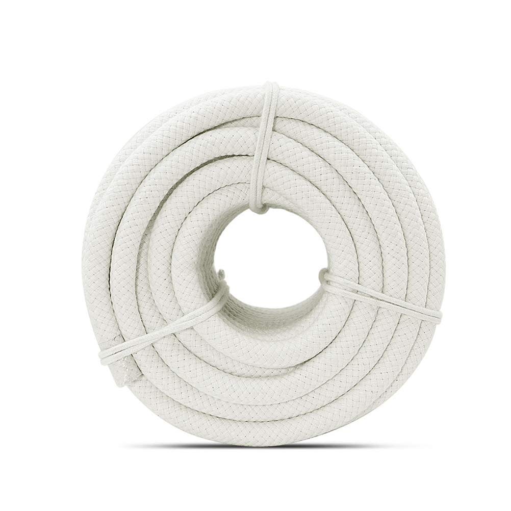 Aoneky Cotton Rope Washing Line Rope Outdoor Clothes Line Long Braided White Rope (3/8 inch x 100 ft)