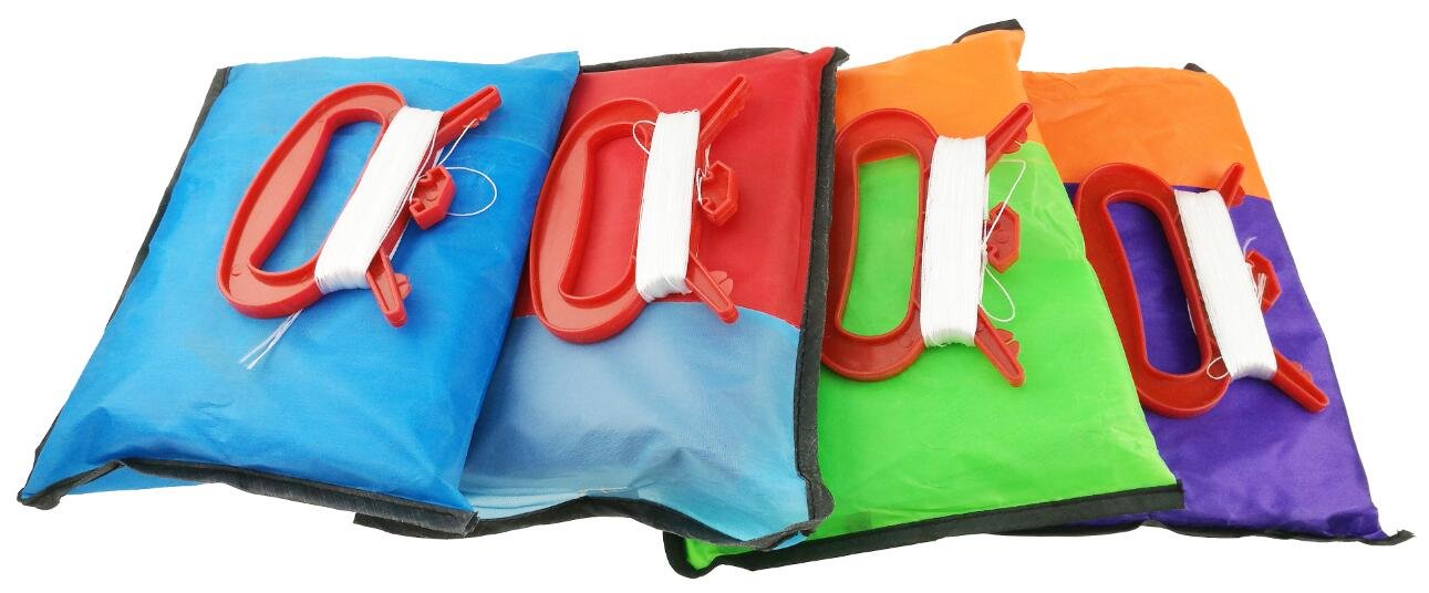 Set of 4 Large 157.5" High Cartoon Big Round Eyes Octopus Kites with Colorful Ribbon and Kite Board with 98.4 Foot String for Kids Toy Enjoy Parent-Child Time Beach Park Outdoor