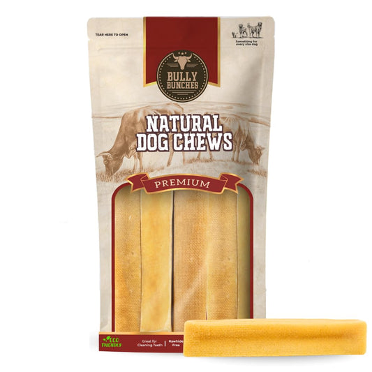 Bully Bunches Medium Authentic Yak Cheese Himalayan Chews for Medium & Small Dogs - All Natural Dog Treat Dental Chews, Made with Real Yak Milk - Lactose & Rawhide Free (6 Pk)