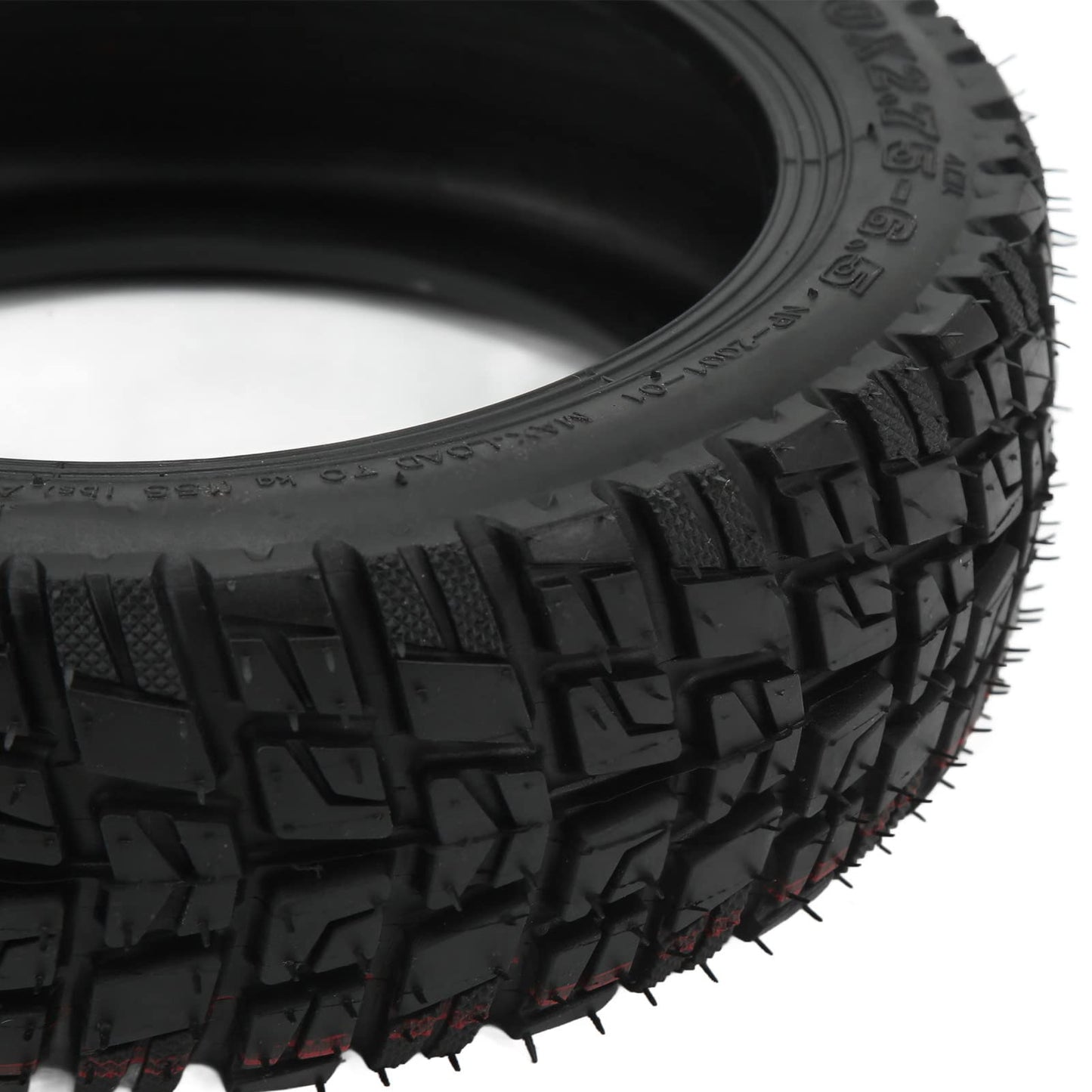 10x2.75‑6.5 Tubeless Tire, Lightweight Rubber Scooter Tire 10 Inch Shockproof Tubeless Tyre Replacement for Electric Scooter