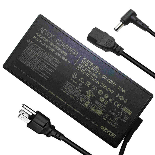 200W 20V 10A Adapter Charger ADP-200JB D Compatible with ASUS TUF Dash F15 A15 FX516PR FA506QR ROG G15 Zephyrus FA506QR Zephyrus GA503 GA503QM GA503QS GA503QR Gaming Laptop 6.0 * 3.7mm