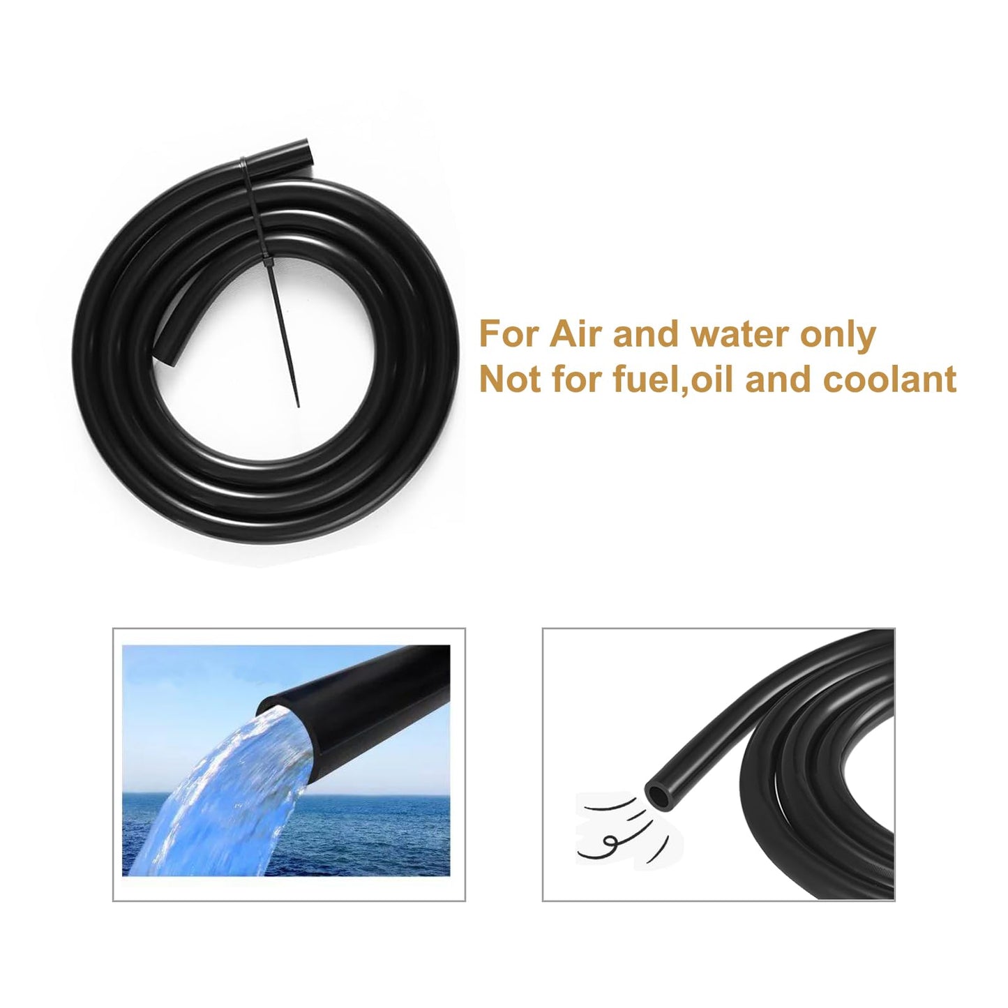 Silicone Vacuum Hose with 12 Sizes 120PCS Nylon Connector, 3/4/5/6/8/10mm ID,2M 6PSC 130PSI Silicone Vacuum Hose Kit for Automobile (3mm+4mm+5mm+6mm+8mm +0.39 4 in+connector)