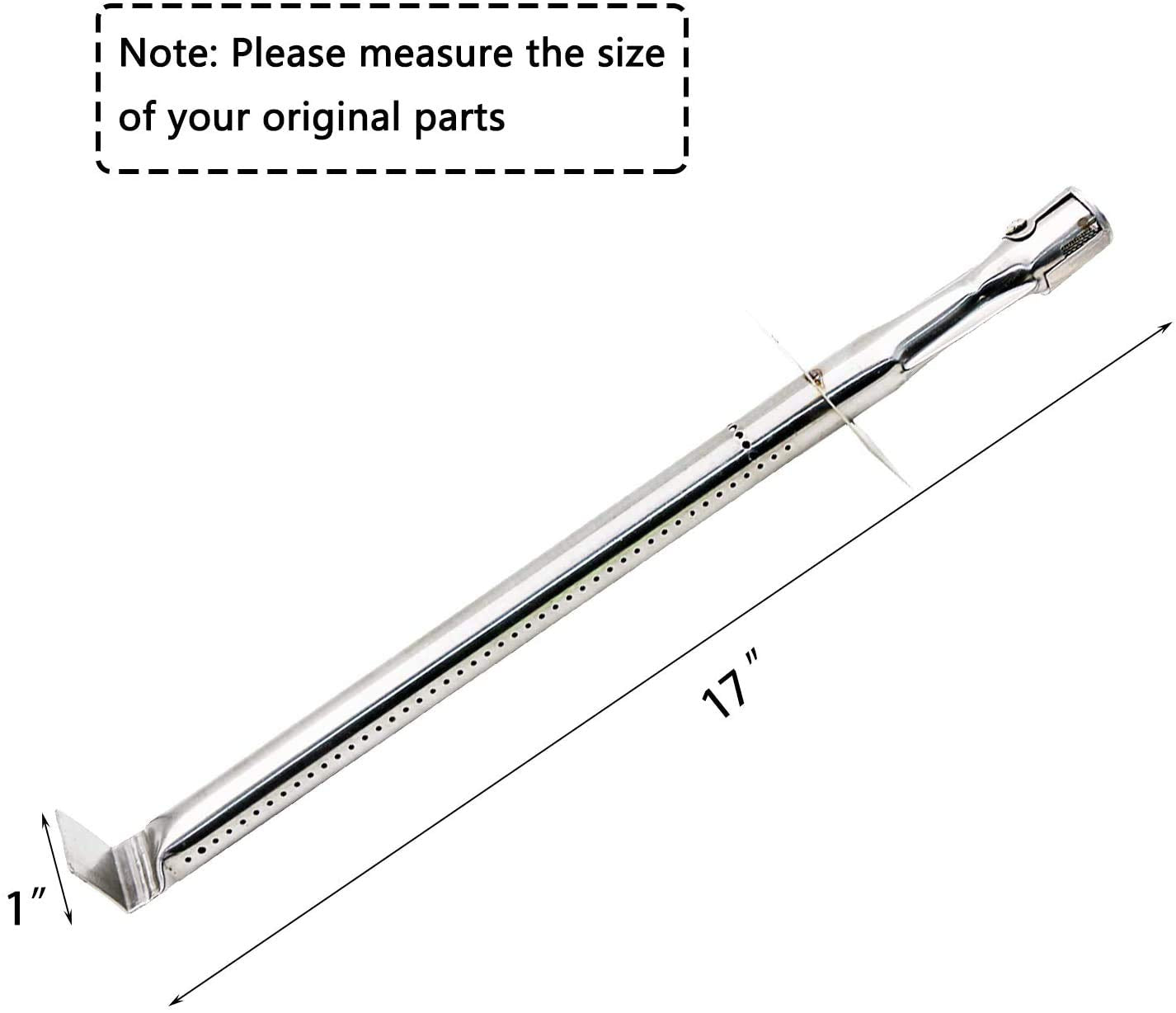 GFTIME 17" Stainless Steel Gas Grill Burner Tube & Heat Plate Tent Shield Replacement Kit for Vermont Castings CF9030, CF9050, VM45055P, VM450SSP, VM456, VM600, Jenn Air JA460, JA461, JA461P, 5 Pack