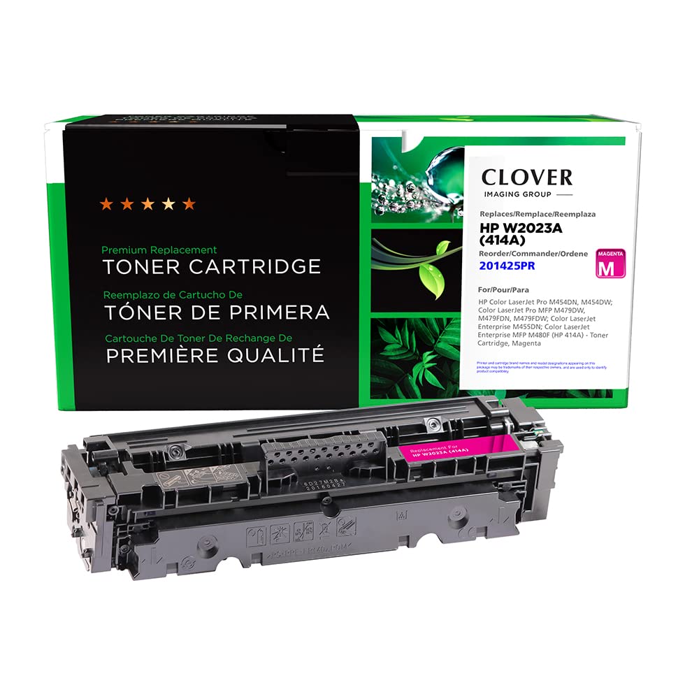 Clover Remanufactured Toner Cartridge Replacement for HP W2023A (HP 414A) | Magenta