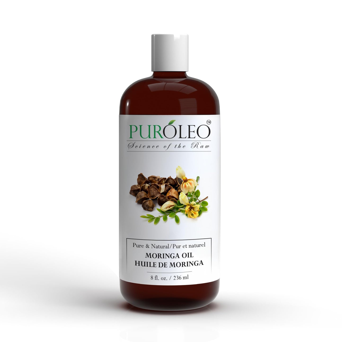 PUROLEO Moringa Oil 8 Fl Oz/236 ML (Packed In Canada) for Face 100% Pure | Natural Moringa Oil