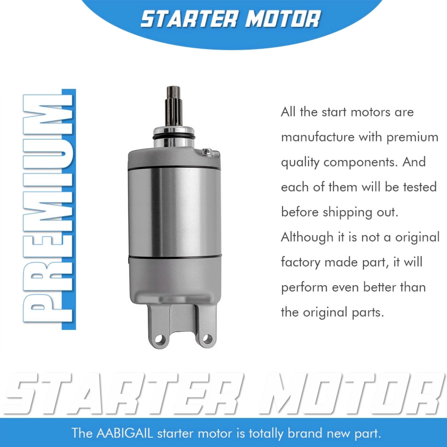 Starter Motor Replacement for 1987-2000 Honda TRX300 TRX250 ATC250 Four Trax 12V CCW 10-SPL Shaft 31200HC4023 31200HC4033,SM13213 128000-4400 SMU0028 41054001 31200-HA6-306
