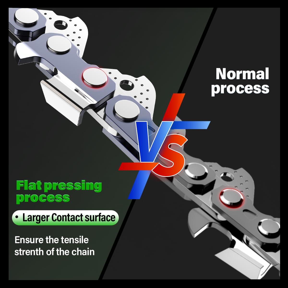 16 Inch Chainsaw Chain 4-Pack, 0.050" Gauge 3/8" LP Pitch 56 Drive Links Chainsaw Replacement Chain Fits Dewalt Black & Decker Craftsman RYOBI & More – 20% Stronger Tension with Storage Case