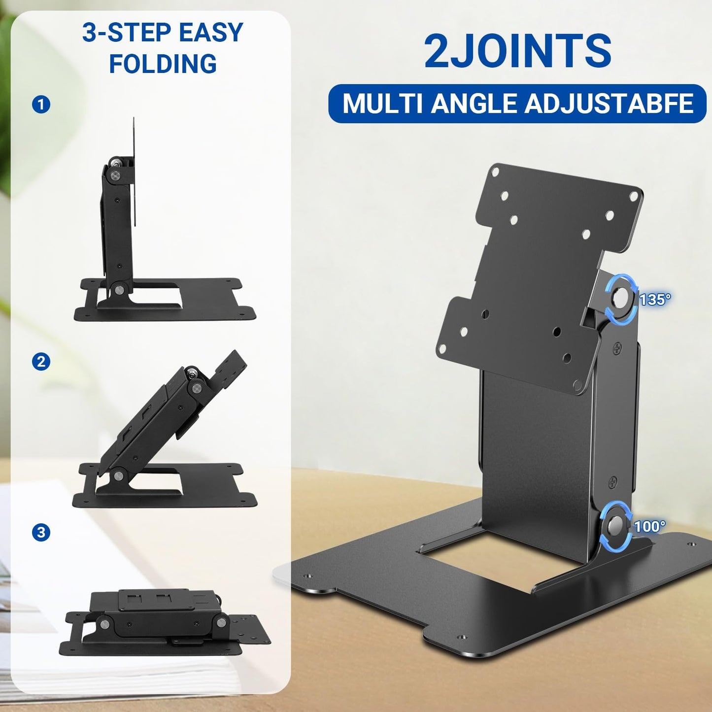 Wearson All in One LCD Touch Monitor and PC Stand - Heavy Duty Metal with VESA Hole 75x75mm & 100x100mm