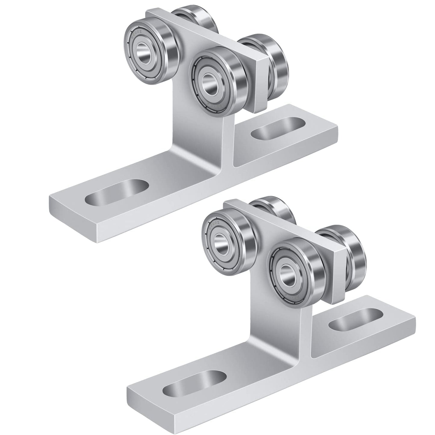 2 Pcs Electric Hoist Roller Trolley 4 Wheel Trolley Assembly for Use with 1-5/8" Wide and All 1-5/8" or Taller Strut Channel, 4 Bearing/Pulleys Support Trolley Assemblies for PA400 to PA1000