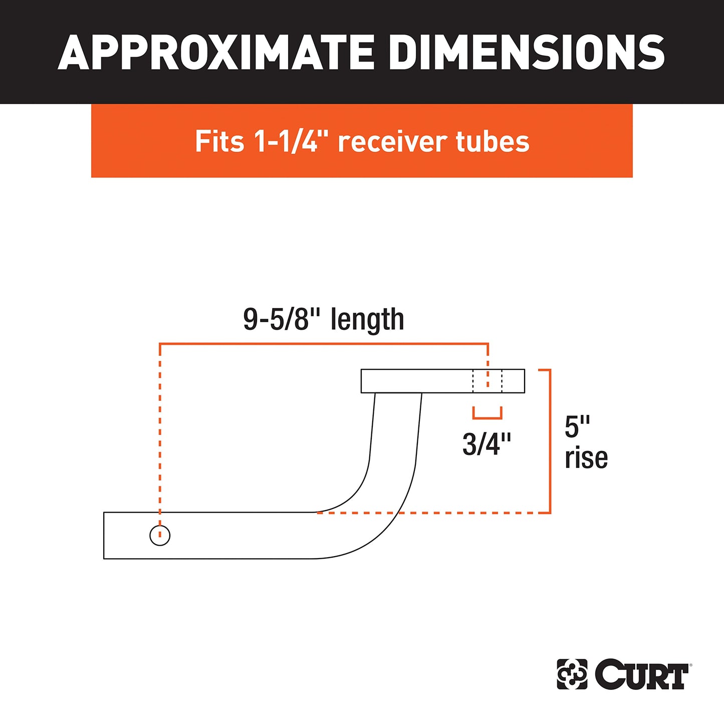 Curt 45014 Class II 1-1/4" Ball Mount
