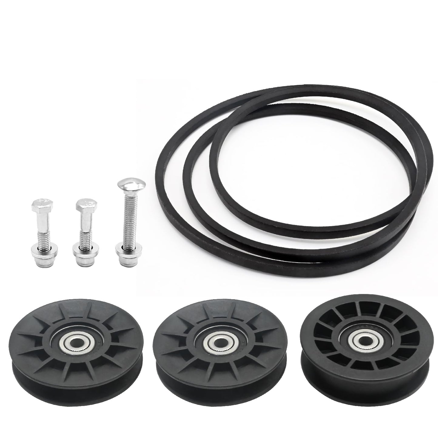 Anxingo 2 Pack 194326 194327 Idler Pulley with Pulley Belt Replacement for Craftsman 532194326 532194327, Replacement for Husqvarna yth22v46 yth20k46 lgt2654 yth2348 yth1542xp Ride Mowers