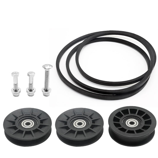 Anxingo 2 Pack 194326 194327 Idler Pulley with Pulley Belt Replacement for Craftsman 532194326 532194327, Replacement for Husqvarna yth22v46 yth20k46 lgt2654 yth2348 yth1542xp Ride Mowers