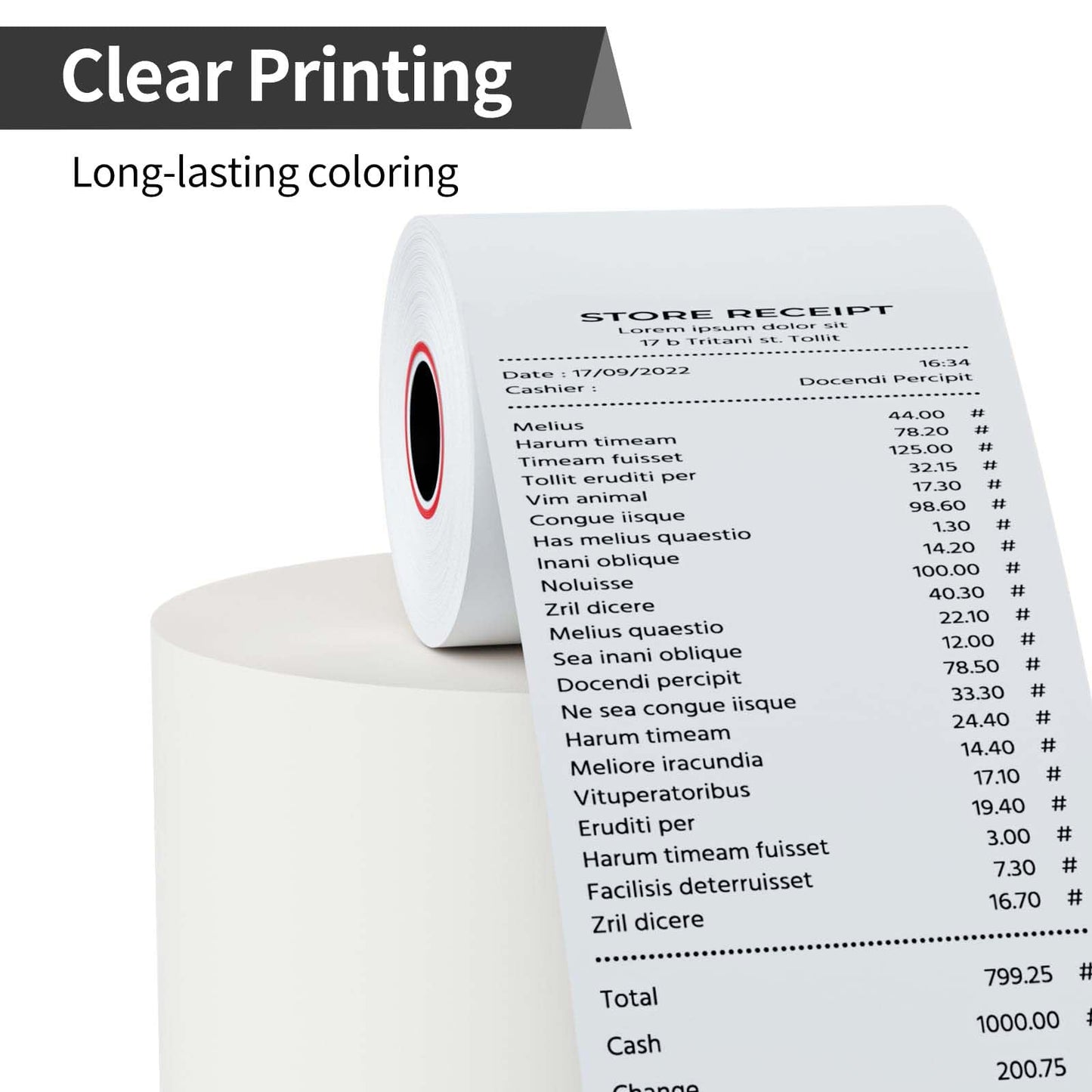 30 Rolls 3 1/8 x 230 ft Thermal Paper Receipt Rolls Cash Register POS Paper fits Credit Card Terminals, 80mm Thermal Receipt Paper, Thermal Paper Rolls - BPA Free