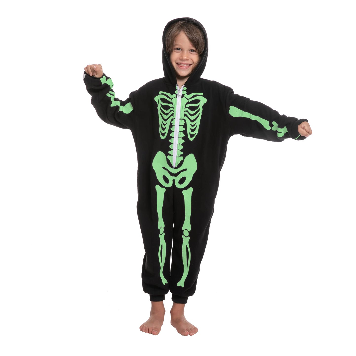 Spooktacular Creations Halloween Family Skeleton Costume, Family Skeleton Jumpsuit Pajama for Halloween Costume Cosplay-M