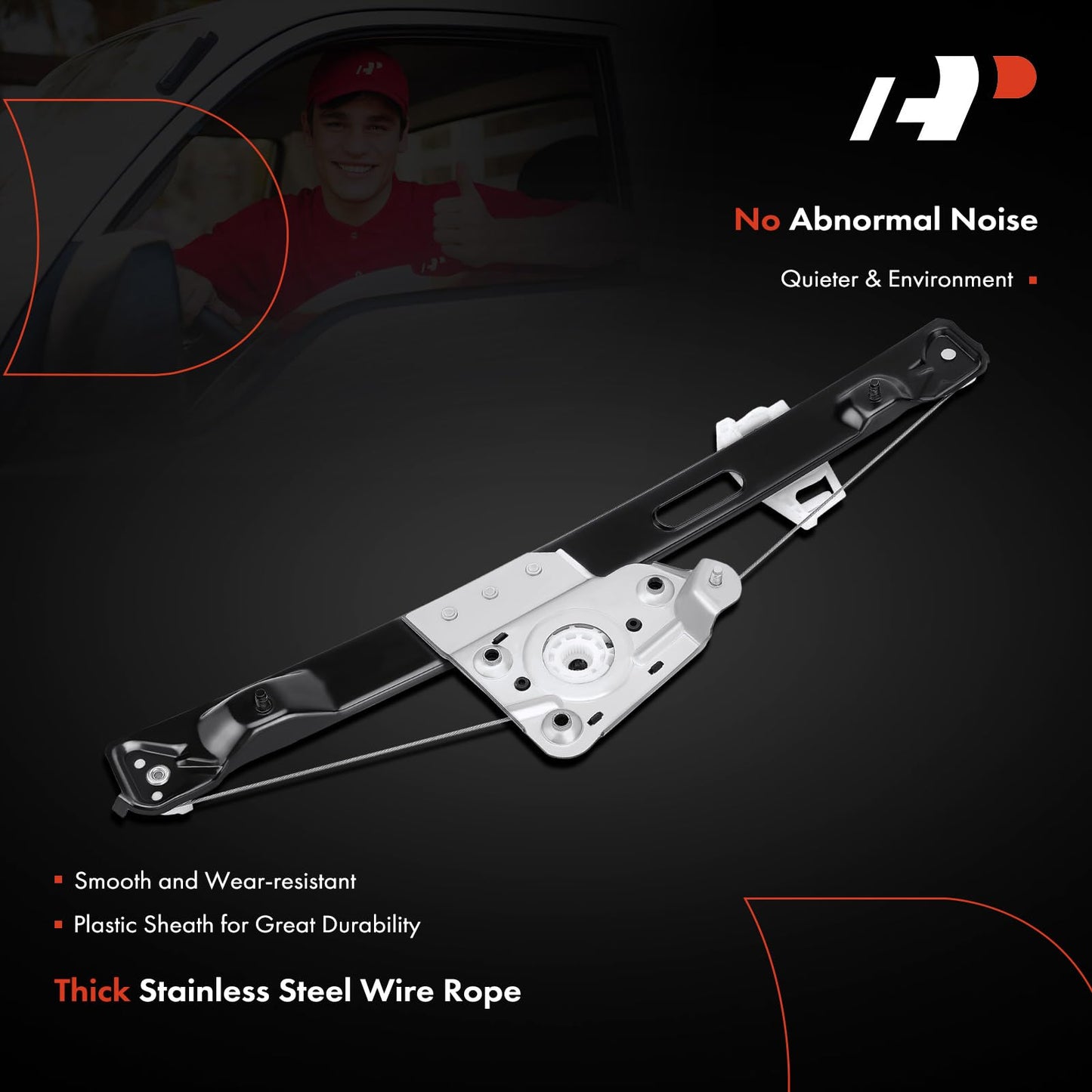 A-Premium Power Window Regulator without Motor Replacement for BMW E90 E91 323i 325i 328i 330i 335i M3 Rear Left Driver Side