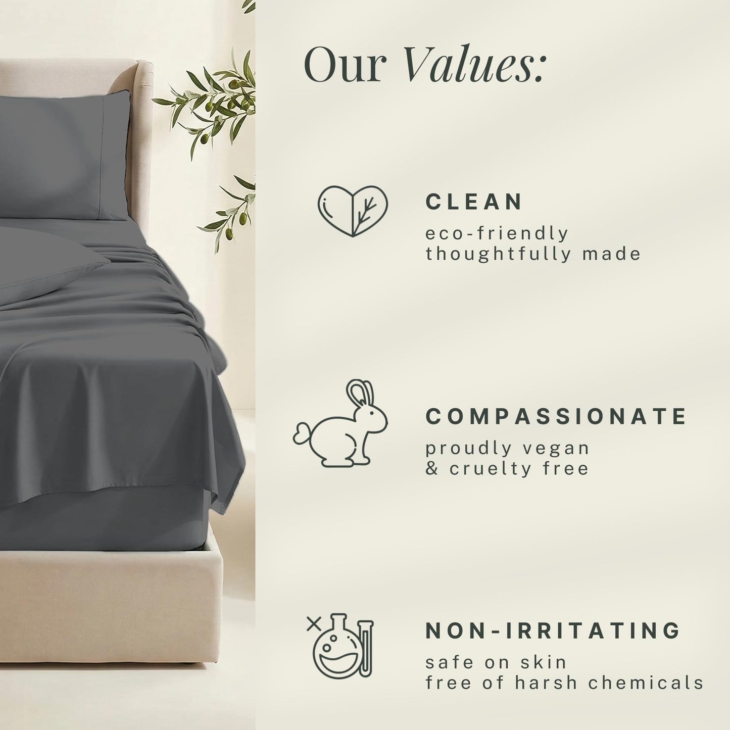 Hearth & Harbor Extra Deep Pocket King Size Sets - Fits Mattress 18-24 Inches Deep - Extra Deep Pocket Sheets - 6 Piece King Size - King - Grey Sheets