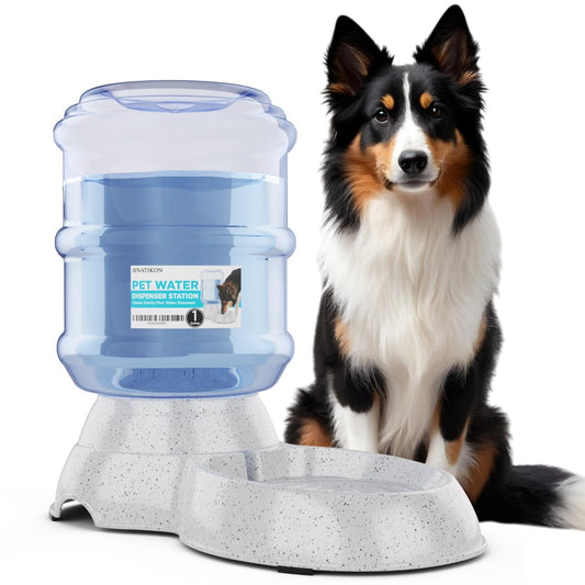 Automatic Pet Waterer Dispenser with BPA-Free Design – 1 Gallon Capacity, Convenient Waterer Solution Ideal for Dogs and Cats Small and Large Pets