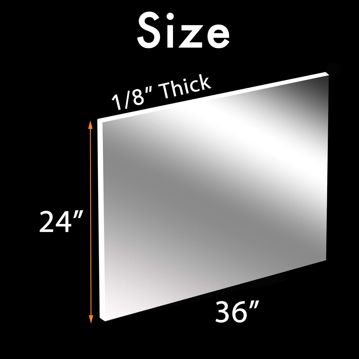 2-Pack 1/8" (3mm) Thick Clear Acrylic Sheets - 24" x 36" Pre-Cut Plexiglass Sheets for Craft Projects, Signs, Sneeze Guard, and More - Cut with Laser, Power Saw, or Hand Tools