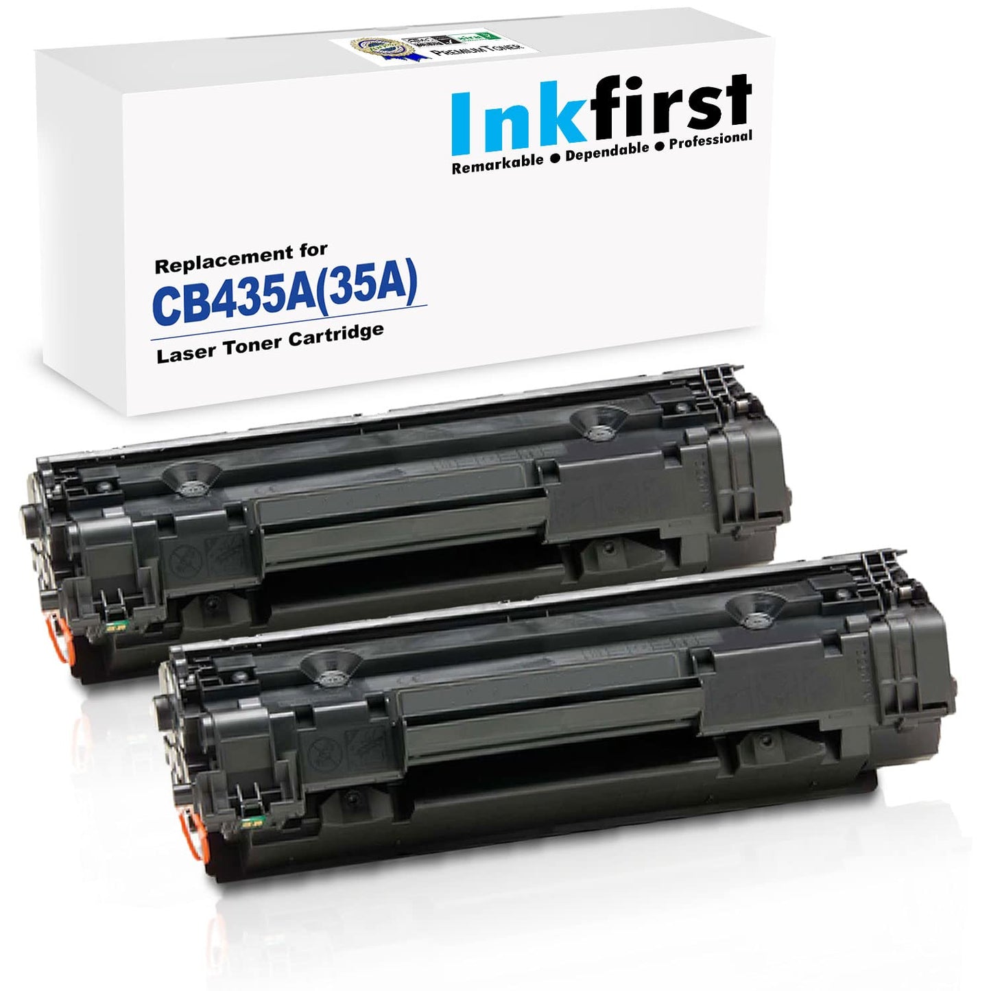 2 Inkfirst Compatible Toner Cartridges Replacement for HP CB435A / CE285A / CB436A (35A / 85A / 36A) LaserJet M1213nf M1136 M1214nfh M1137 M1216nfh M1138 M1217nfw M1139 M1219nf M1120 M1120N M1522N M1522NF P1505 P1505N P1005 P1006 P1102 M1130 M1212f P1102w
