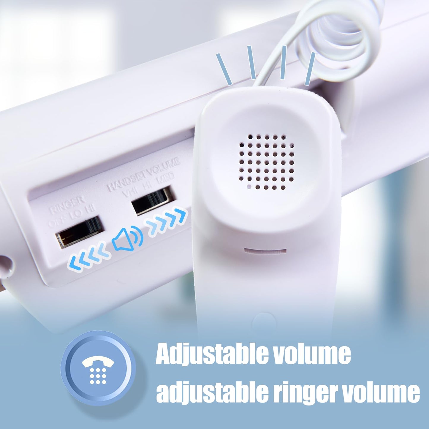 Excelltel Big Button Phone for Seniors, Corded Landline Telephone with Handsfree Function and 9 Groups of Memory, One-Touch Dialling,Suitable People with Vision Disorders/Hearing Damage (EX-LD-858HF)