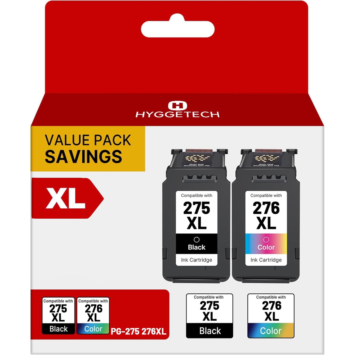 275XL 276XL Ink Cartridges Compatible for Canon 275 276 XL Ink Cartridges Use with Canon PIXMA TS3720 TS3522 TS3520 TS3500 PIXMA TR4720 TR4722 TR4700 (Black, Tricolor)