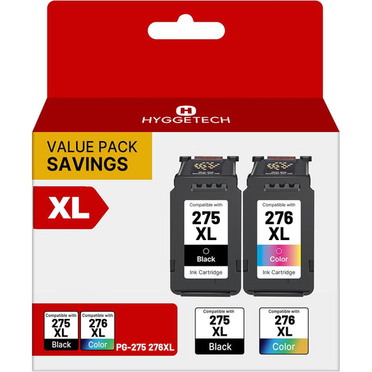 275XL 276XL Ink Cartridges Compatible for Canon 275 276 XL Ink Cartridges Use with Canon PIXMA TS3720 TS3522 TS3520 TS3500 PIXMA TR4720 TR4722 TR4700 (Black, Tricolor)