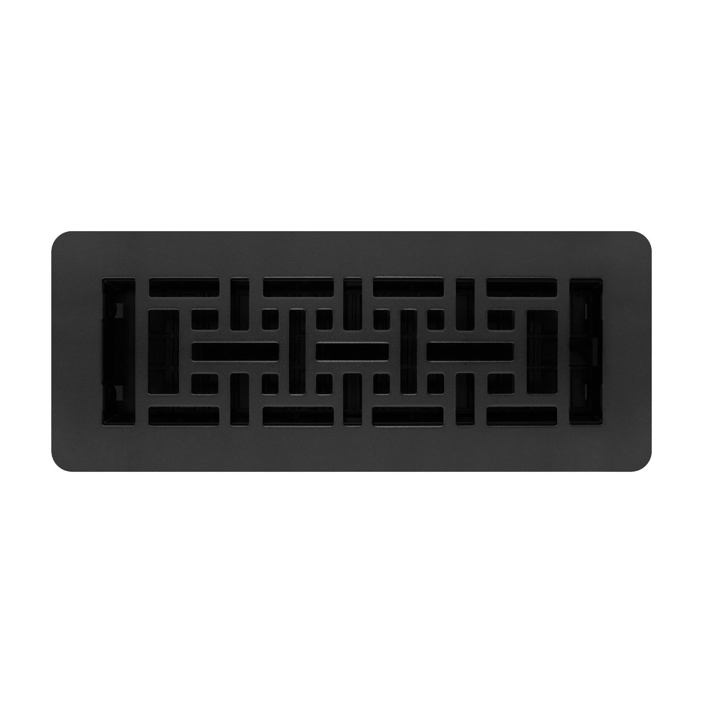 Decor Grates (4-Pack) LAJH310-BLK Oriental Low Profile Floor Register, 3x10 Inches, Textured Black Finish