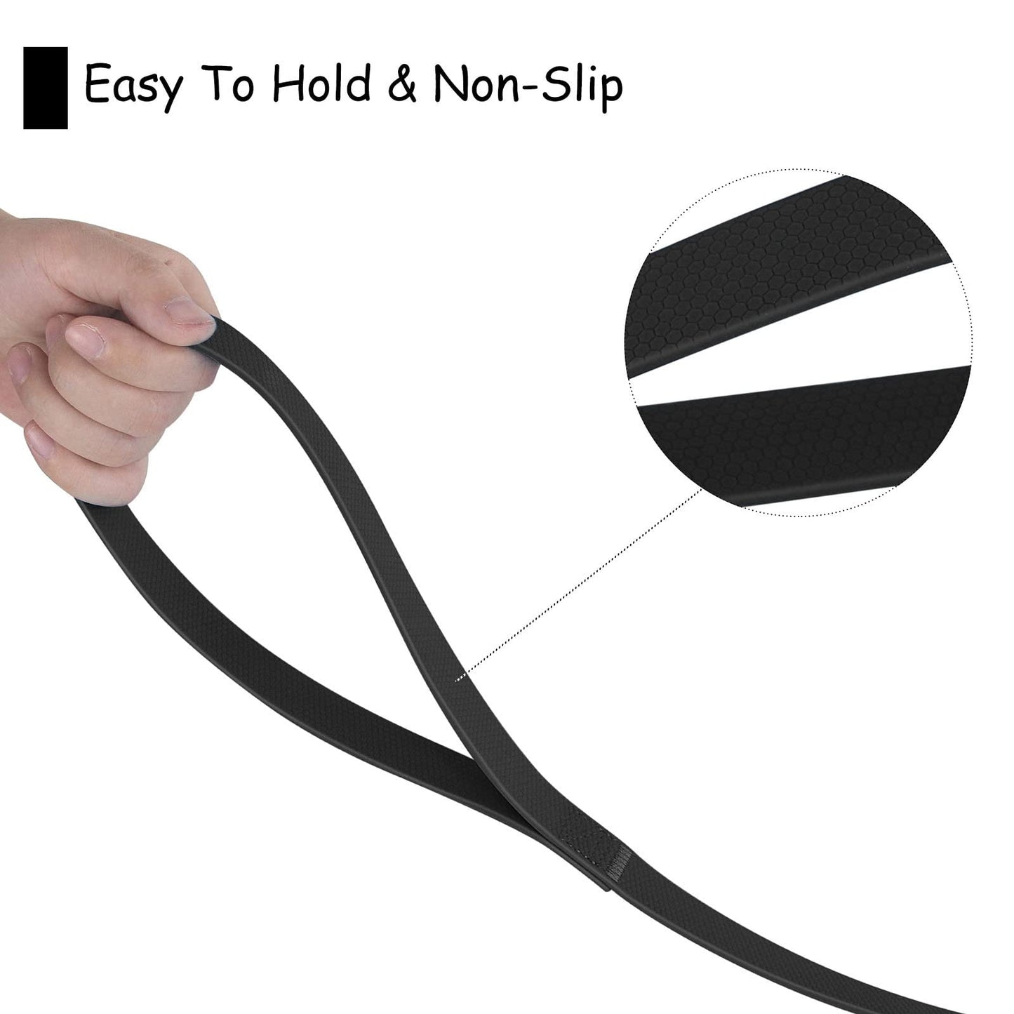Wolfone 15m Black Heavy Duty Robust Training Dog Leash with Anti-Slip Handle，Waterproof Long Dog Leash for Outdoor Activities