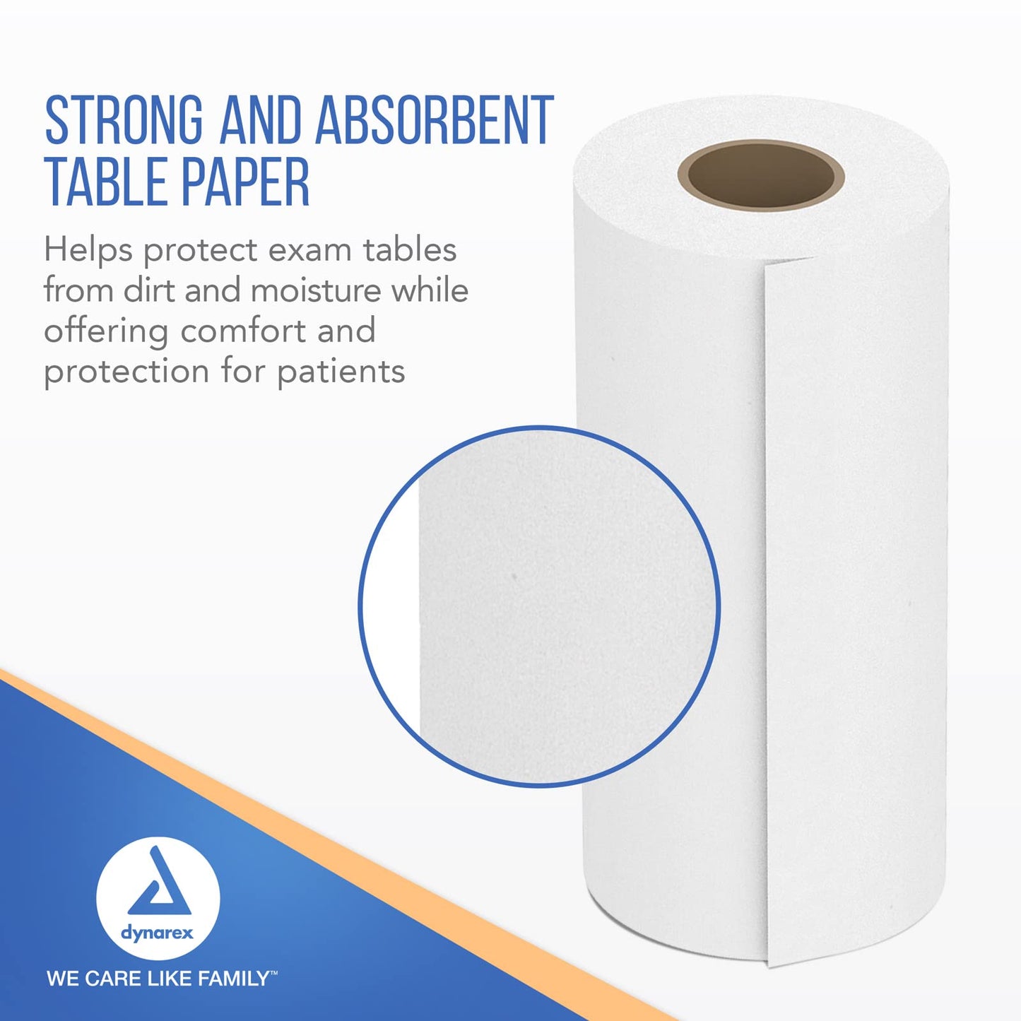 Dynarex 4479 Headrest Table Paper, 8"x 225 ft, Pack of 12