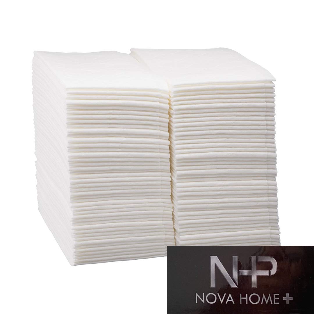 NHP [200] Linen Feel Disposable Hand Towels - Soft, Absorbent Tissues/Paper Napkins, Elegant Dinner Napkins for Kitchen, Weddings and Events, Guest Napkin, Hygienic Towels for Bathroom & Cleaning