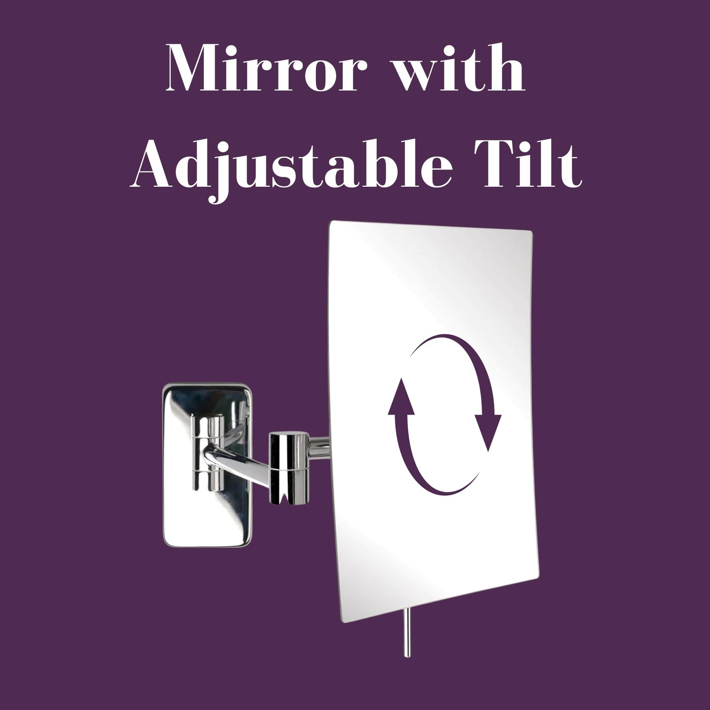 Jerdon JRT695C 6.5-Inch by 8.75-Inch Wall Mount Rectangular Makeup Mirror, Chrome Finish