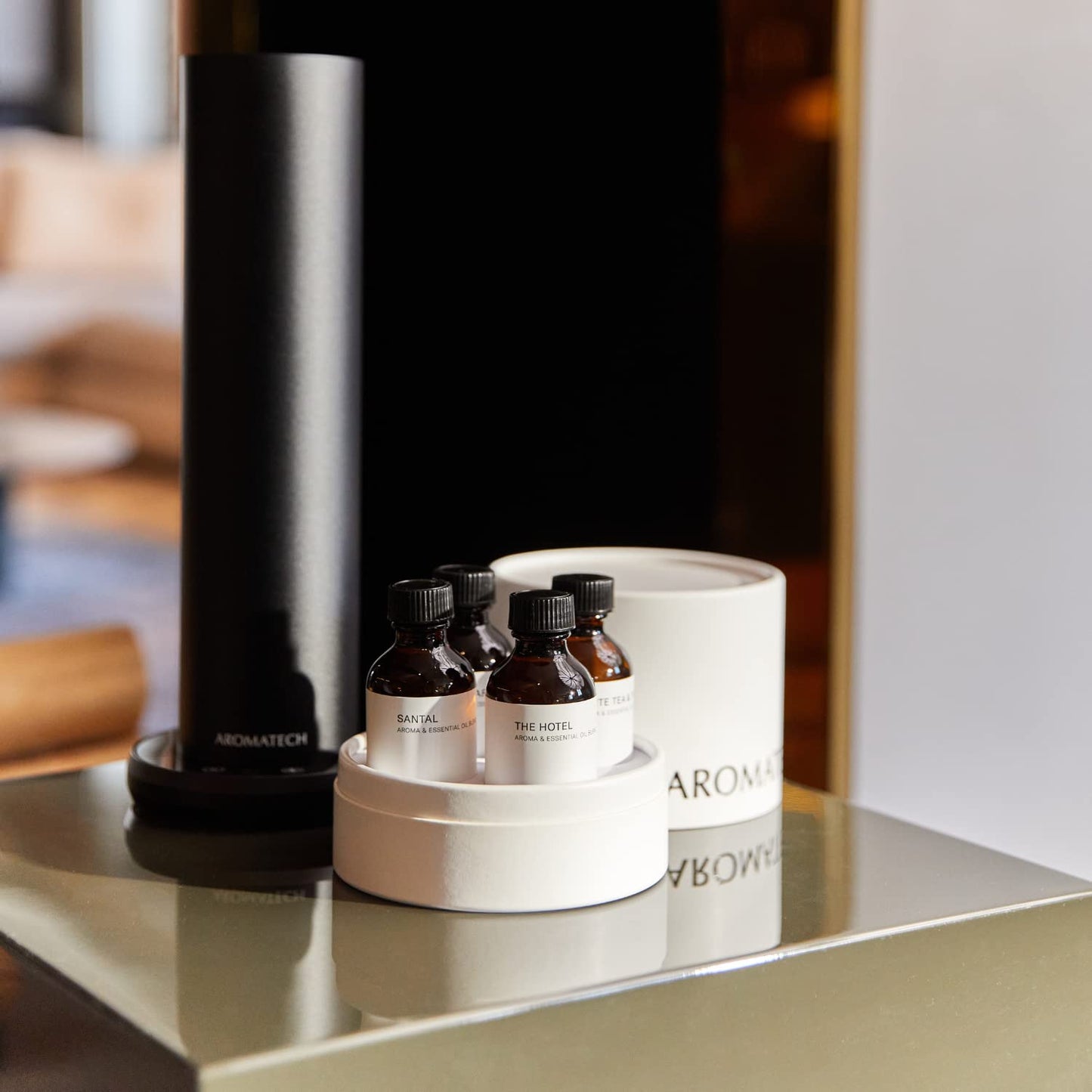 AromaTech Best Sellers Discovery Gift Set | Premium Aroma Essential Oils Blend for Scent Diffusers, UltraSonic Scent Machines, Set of Santal, The Hotel, White Tea & Thyme, and Love Affair - 10 mL