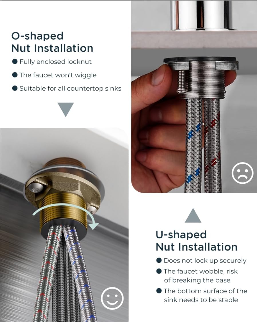 FORIOUS Kitchen Faucet with Pull Down Sprayer, Waterfall Sink Faucet for 3 Function, Stainless Steel Single Handle Modern Laundry Faucet for Farmhouse, Camper, Rv, Bar, Brushed Nickel